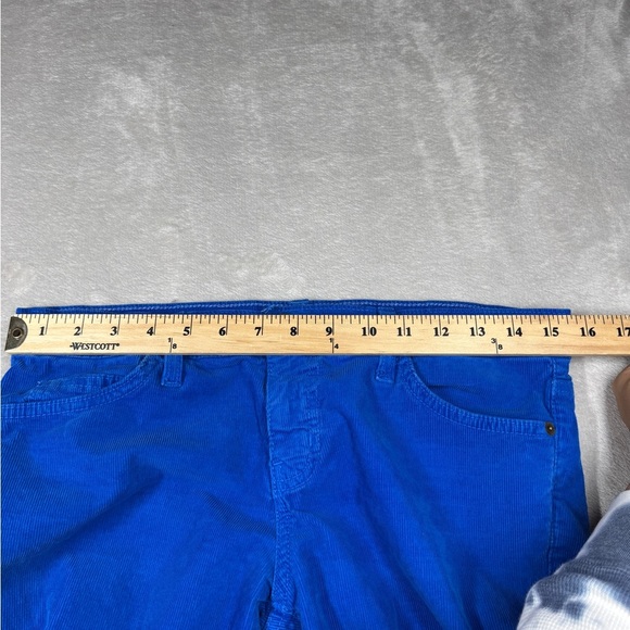 Current/Elliott The Skinny Electric Blue Corduroy Zip Fly Colorful Pants Size 28 - Picture 5 of 16